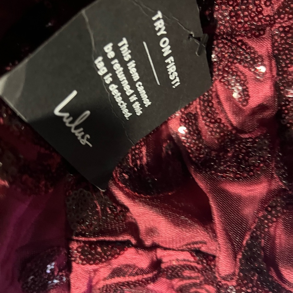 Lulus sequin backless mini dress size S Nwt Skater cocktail party club - Picture 6 of 6
